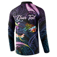 Personalised Polynesia Memorial Button Sweatshirt Always Remembered Dragonfly Polynesian Style