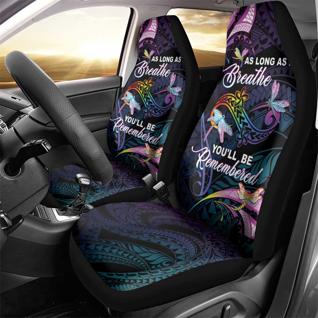 Polynesia Memorial Car Seat Cover Always Remembered Dragonfly Polynesian Style LT05 - Polynesian Pride