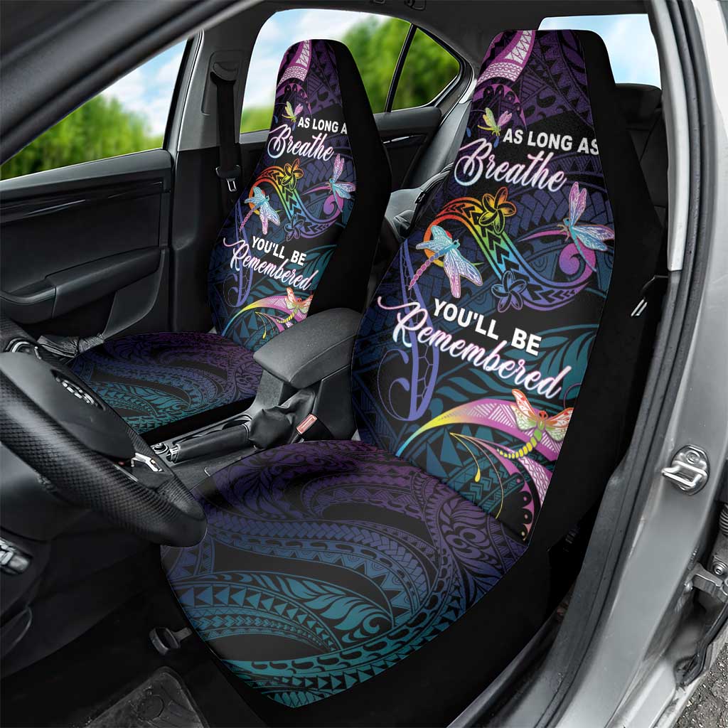Polynesia Memorial Car Seat Cover Always Remembered Dragonfly Polynesian Style LT05 - Polynesian Pride