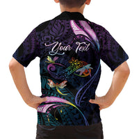 Personalised Polynesia Memorial Family Matching Off Shoulder Maxi Dress and Hawaiian Shirt Always Remembered Dragonfly Polynesian Style