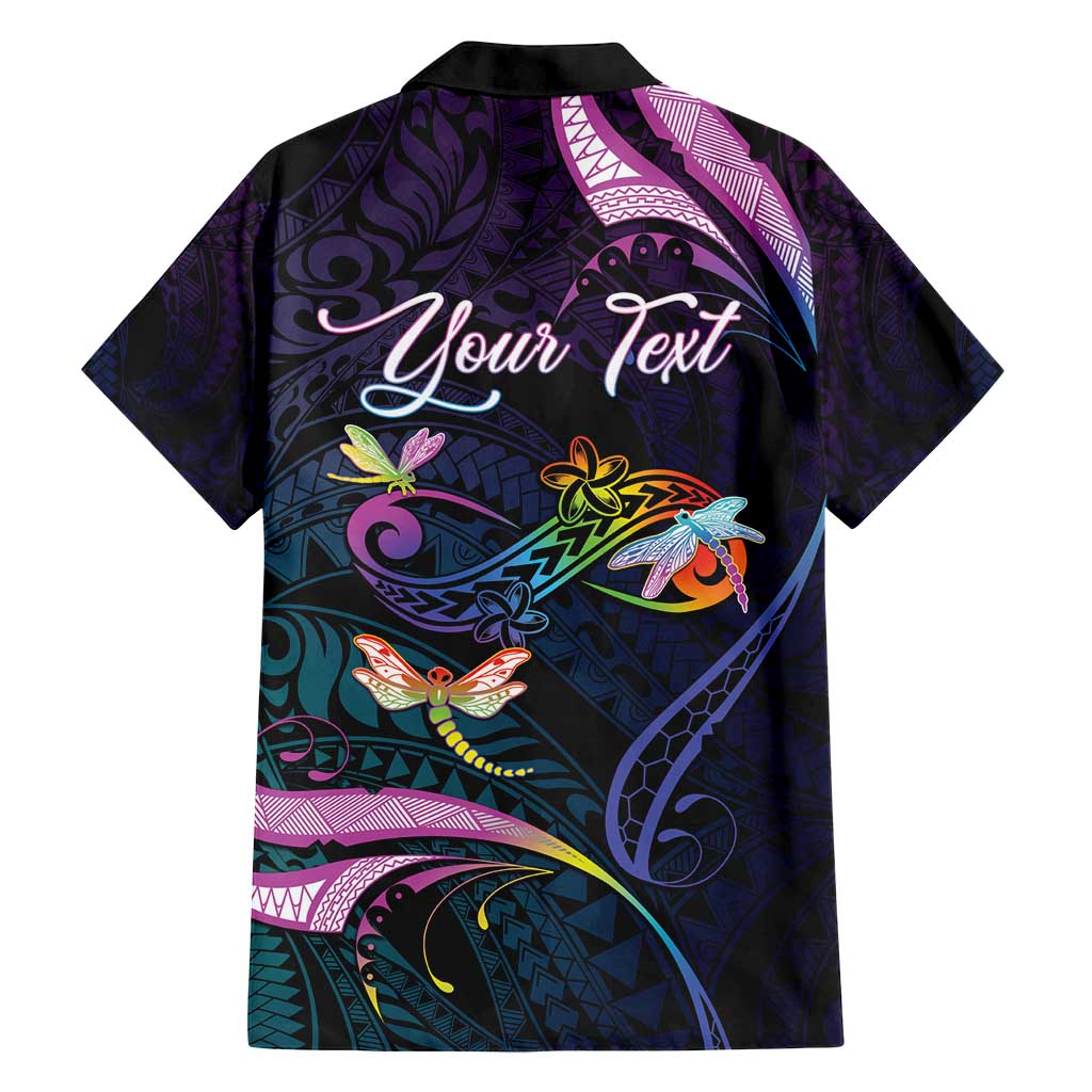 Personalised Polynesia Memorial Family Matching Off Shoulder Maxi Dress and Hawaiian Shirt Always Remembered Dragonfly Polynesian Style