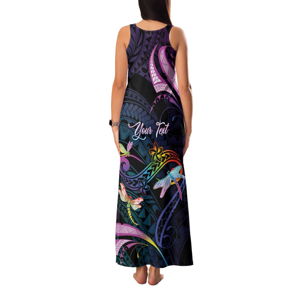 Personalised Polynesia Memorial Family Matching Tank Maxi Dress and Hawaiian Shirt Always Remembered Dragonfly Polynesian Style
