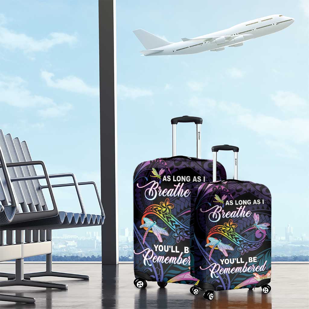 Polynesia Memorial Luggage Cover Always Remembered Dragonfly Polynesian Style LT05 - Polynesian Pride