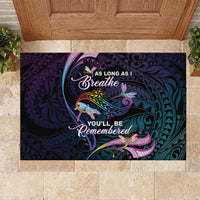 Polynesia Memorial Rubber Doormat Always Remembered Dragonfly Polynesian Style
