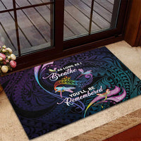 Polynesia Memorial Rubber Doormat Always Remembered Dragonfly Polynesian Style