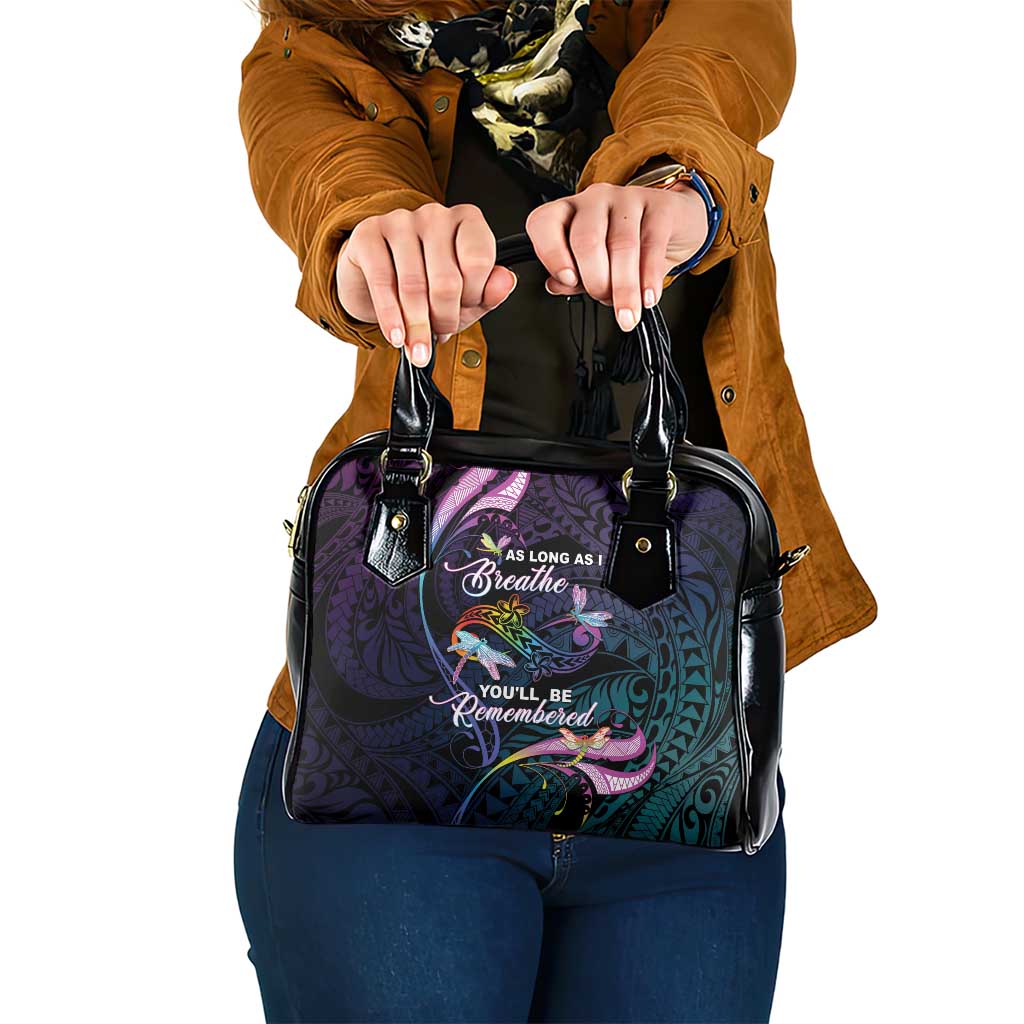 Polynesia Memorial Shoulder Handbag Always Remembered Dragonfly Polynesian Style LT05 One Size Colorful - Polynesian Pride