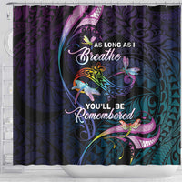 Polynesia Memorial Shower Curtain Always Remembered Dragonfly Polynesian Style LT05 - Polynesian Pride