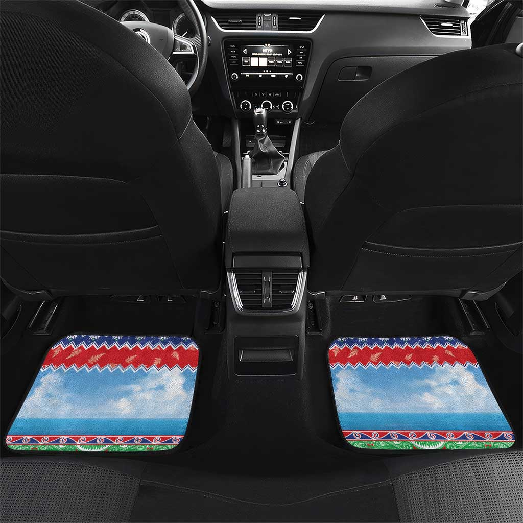 New Zealand Christmas Car Mats Funny Jet Ride Kiwi Xmas - Polynesian Pride