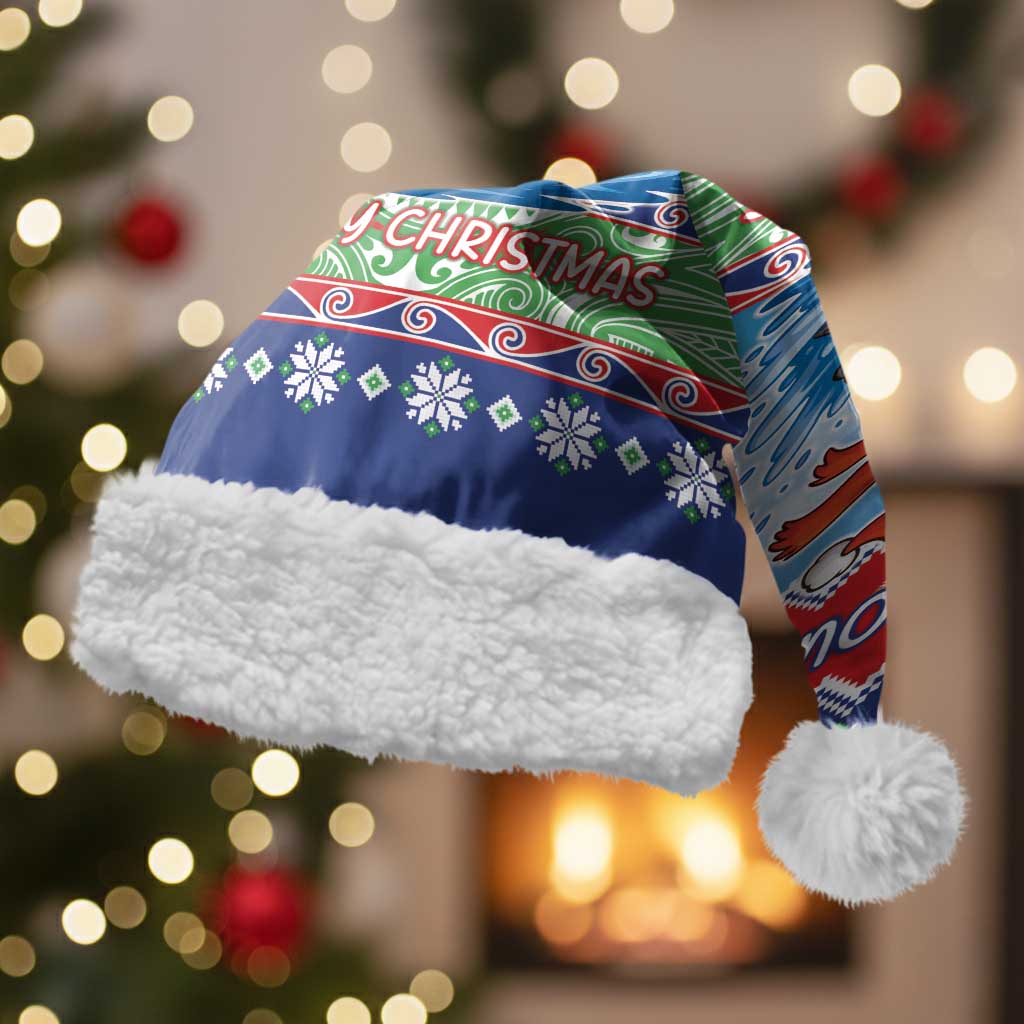 New Zealand Christmas Santa Hat Funny Jet Ride Kiwi Xmas - Polynesian Pride
