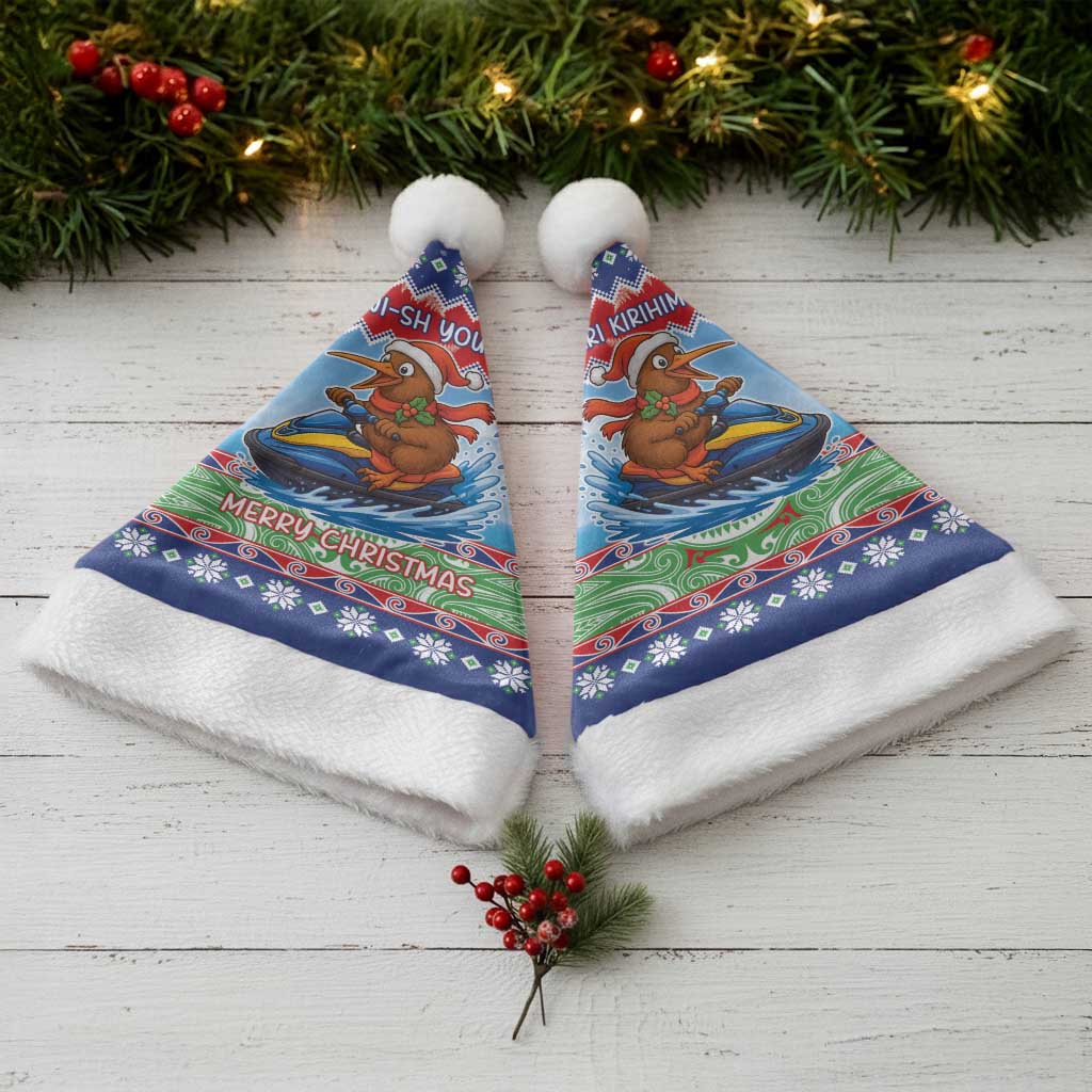 New Zealand Christmas Santa Hat Funny Jet Ride Kiwi Xmas - Polynesian Pride