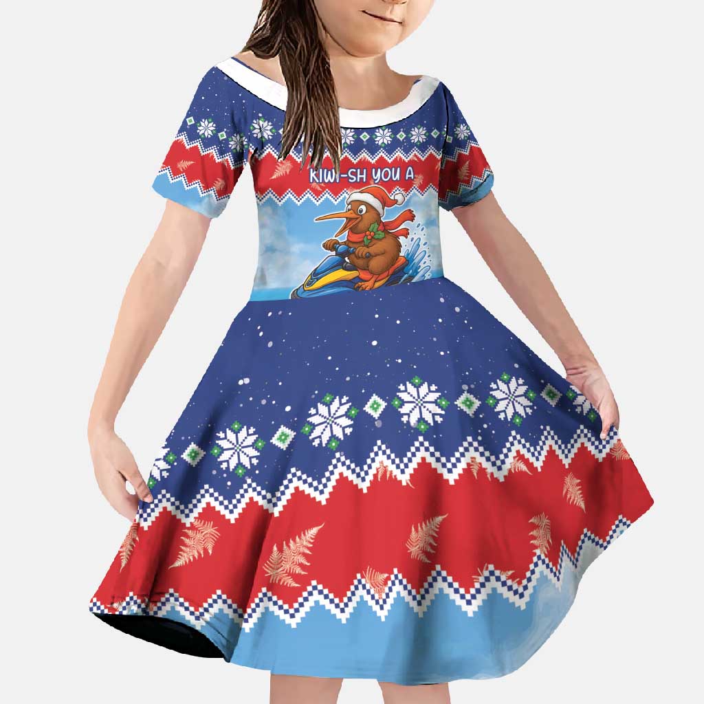 New Zealand Christmas Family Matching Mermaid Dress and Hawaiian Shirt Funny Jet Ride Kiwi Xmas - Polynesian Pride