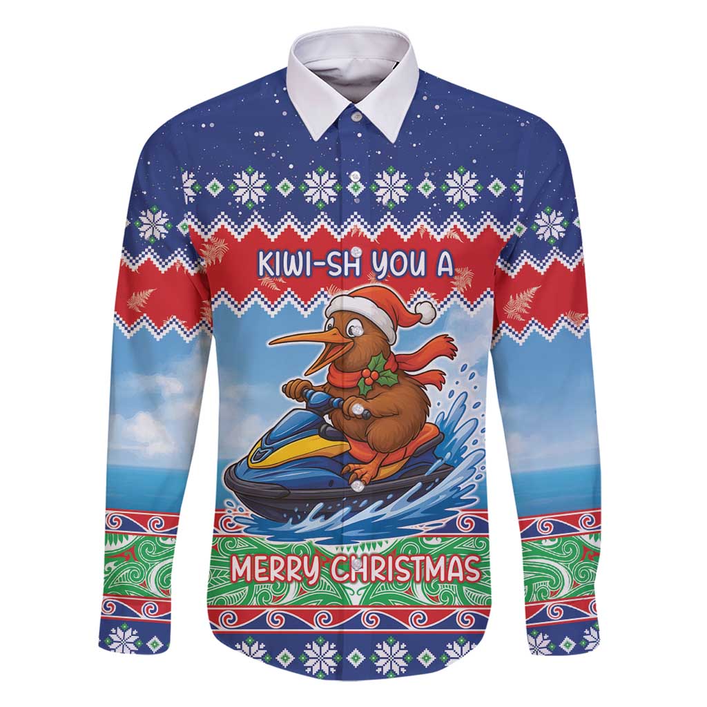 New Zealand Christmas Family Matching Off Shoulder Maxi Dress and Hawaiian Shirt Funny Jet Ride Kiwi Xmas - Polynesian Pride