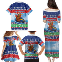 New Zealand Christmas Family Matching Puletasi and Hawaiian Shirt Funny Jet Ride Kiwi Xmas - Polynesian Pride