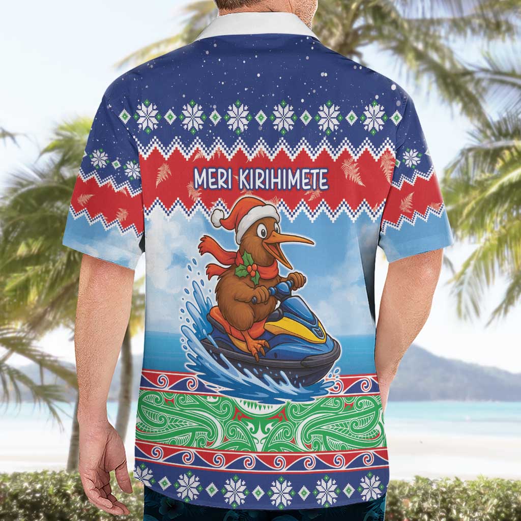 New Zealand Christmas Hawaiian Shirt Funny Jet Ride Kiwi Xmas - Polynesian Pride