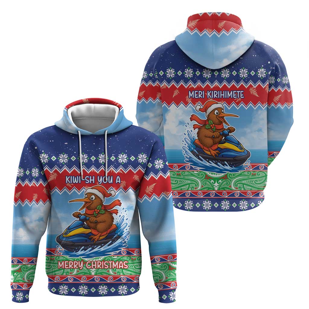 New Zealand Christmas Hoodie Funny Jet Ride Kiwi Xmas - Polynesian Pride