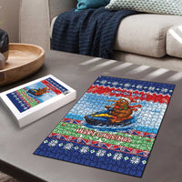 New Zealand Christmas Puzzle Funny Jet Ride Kiwi Xmas - Polynesian Pride