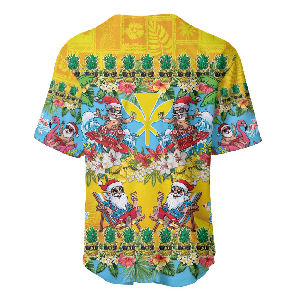 Hawaii Christmas Baseball Jersey Mele Kalikimaka Tropical Vibes - Polynesian Pride