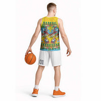 Hawaii Christmas Basketball Jersey Mele Kalikimaka Tropical Vibes - Polynesian Pride