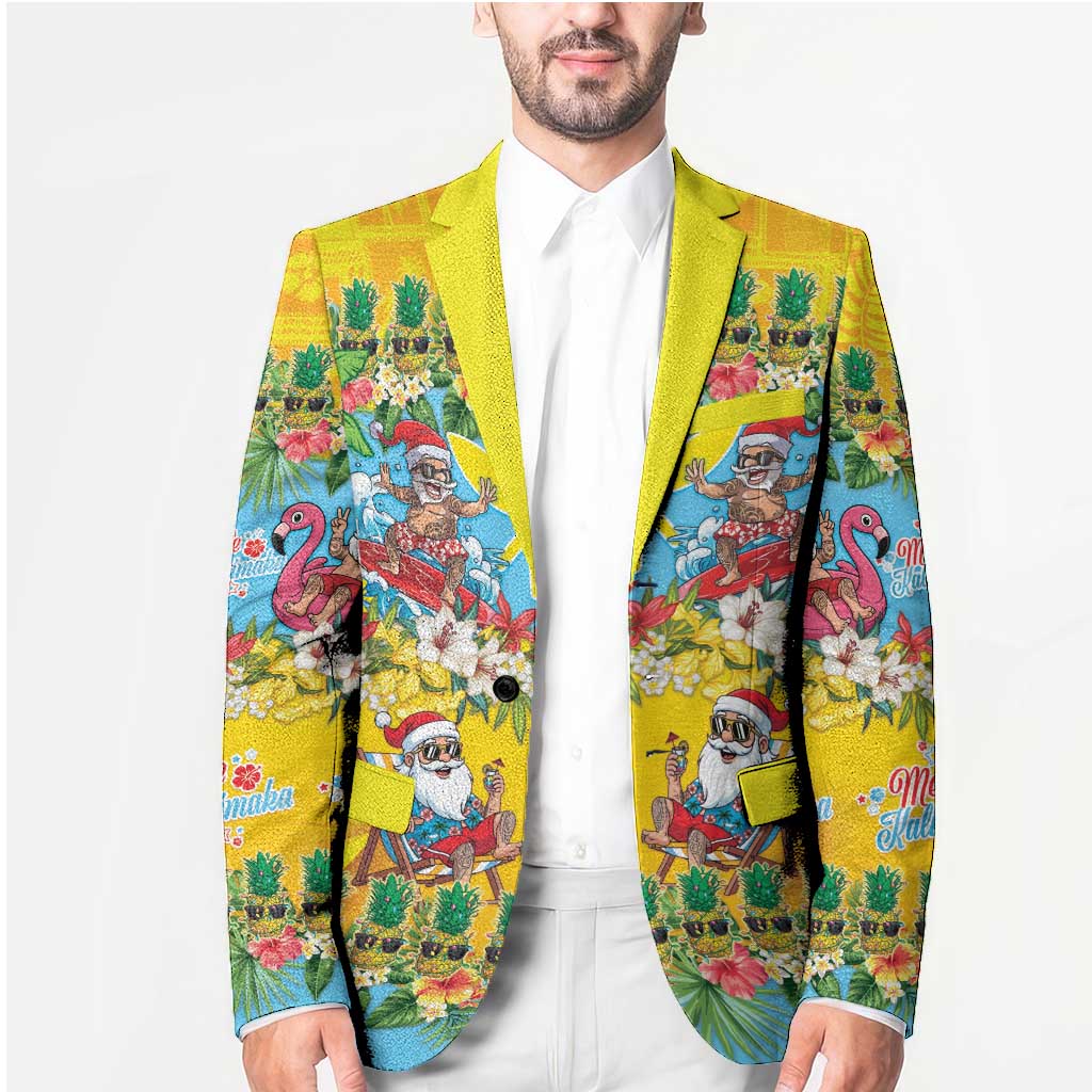 Hawaii Christmas Blazer Mele Kalikimaka Tropical Vibes - Polynesian Pride