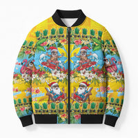 Hawaii Christmas Bomber Puffer Jacket Mele Kalikimaka Tropical Vibes - Polynesian Pride