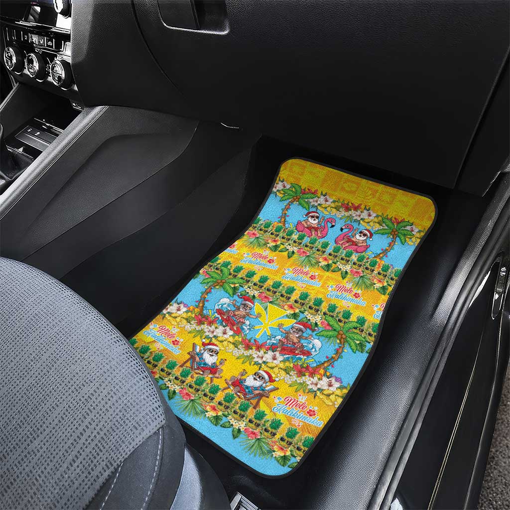 Hawaii Christmas Car Mats Mele Kalikimaka Tropical Vibes - Polynesian Pride