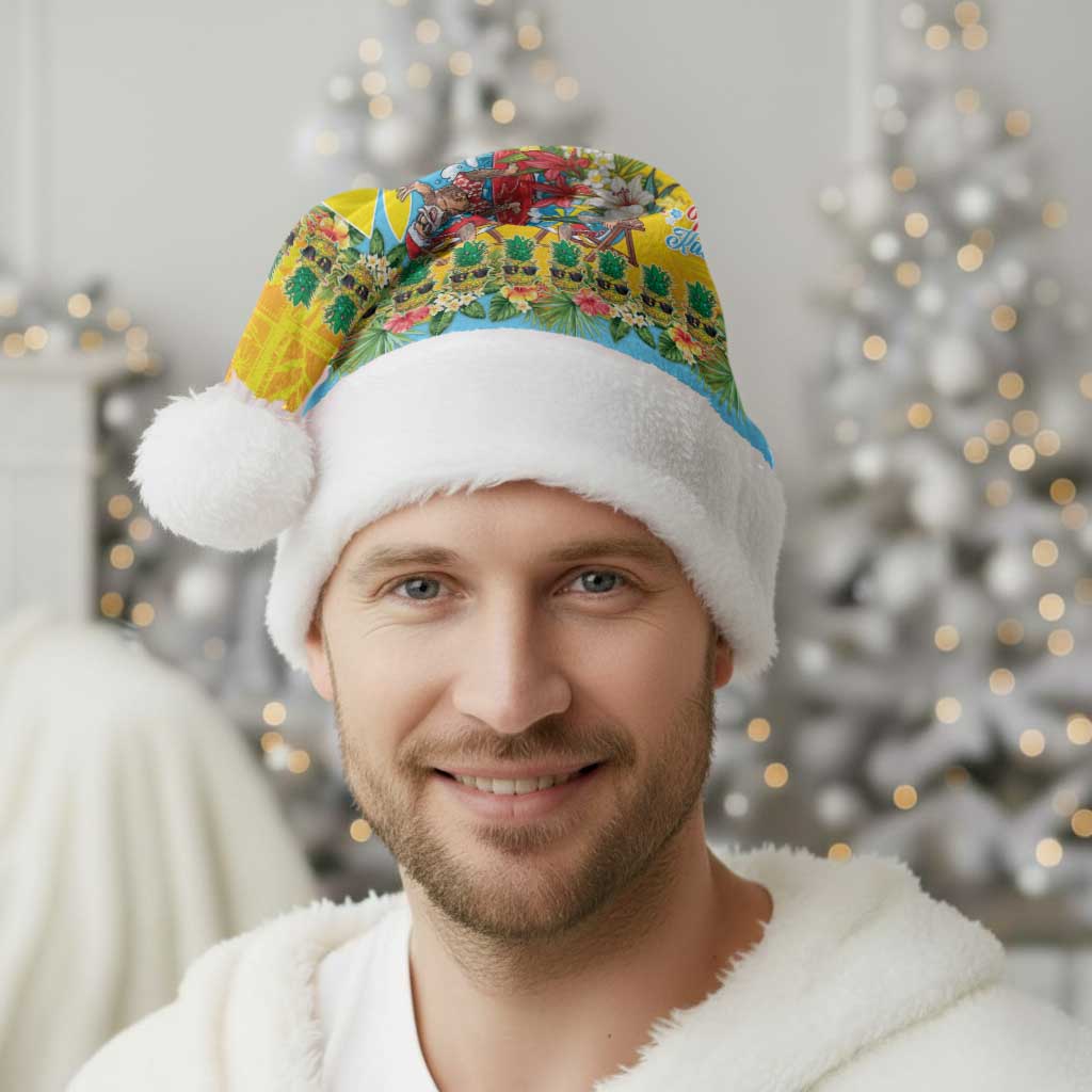 Hawaii Christmas Santa Hat Mele Kalikimaka Tropical Vibes - Polynesian Pride