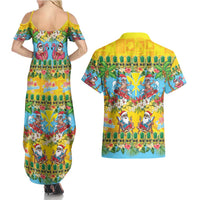 Hawaii Christmas Couples Matching Summer Maxi Dress and Hawaiian Shirt Mele Kalikimaka Tropical Vibes - Polynesian Pride