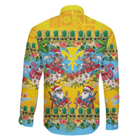 Hawaii Christmas Family Matching Off The Shoulder Long Sleeve Dress and Hawaiian Shirt Mele Kalikimaka Tropical Vibes LT05 - Polynesian Pride
