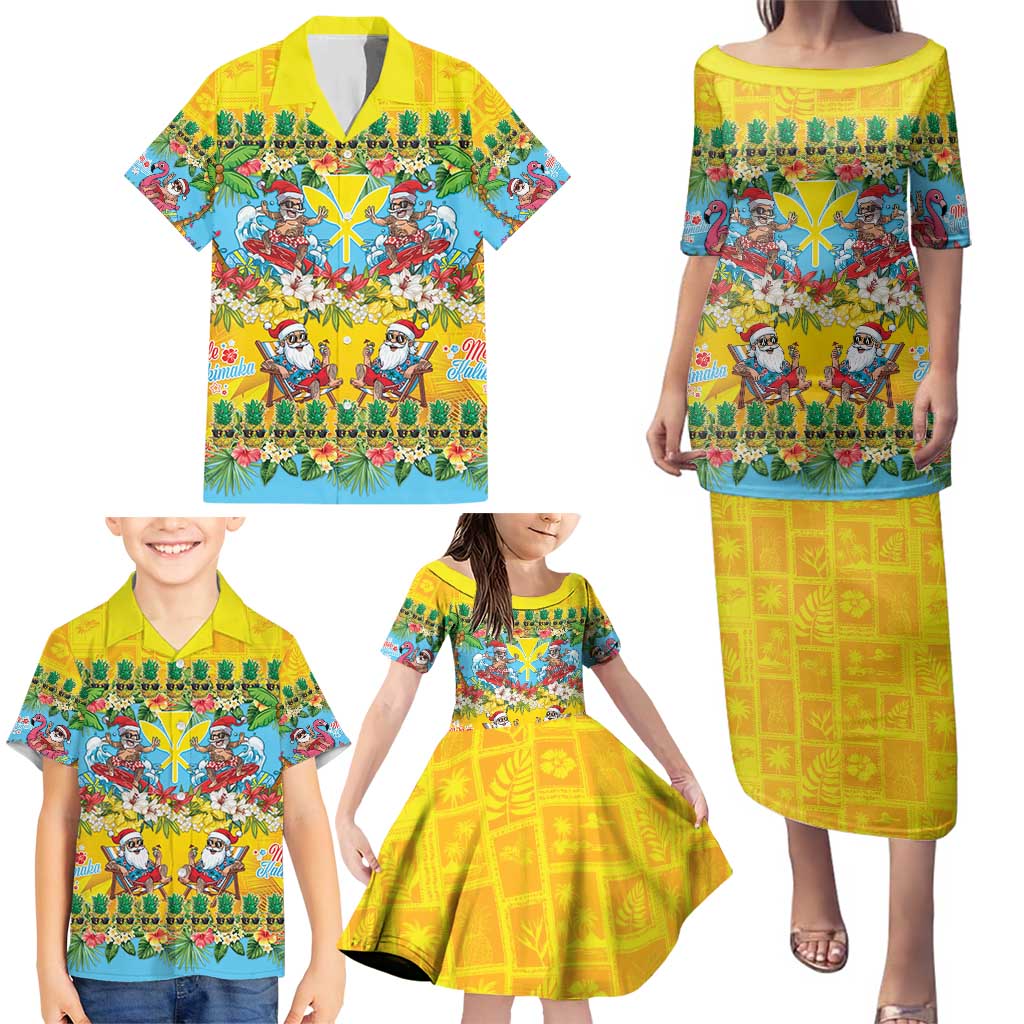 Hawaii Christmas Family Matching Puletasi and Hawaiian Shirt Mele Kalikimaka Tropical Vibes LT05 - Polynesian Pride