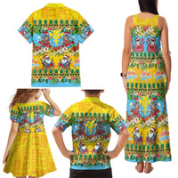 Hawaii Christmas Family Matching Tank Maxi Dress and Hawaiian Shirt Mele Kalikimaka Tropical Vibes LT05 - Polynesian Pride