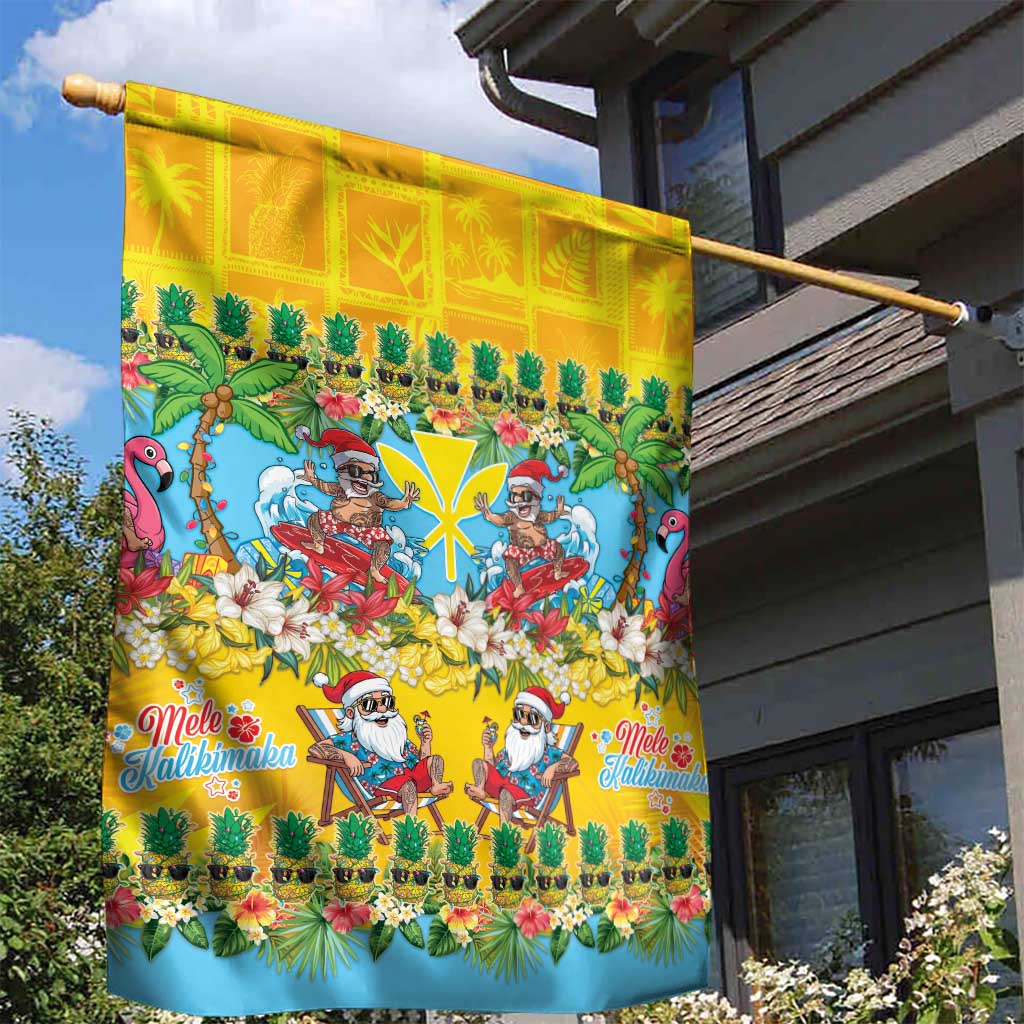 Hawaii Christmas Garden Flag Mele Kalikimaka Tropical Vibes - Polynesian Pride