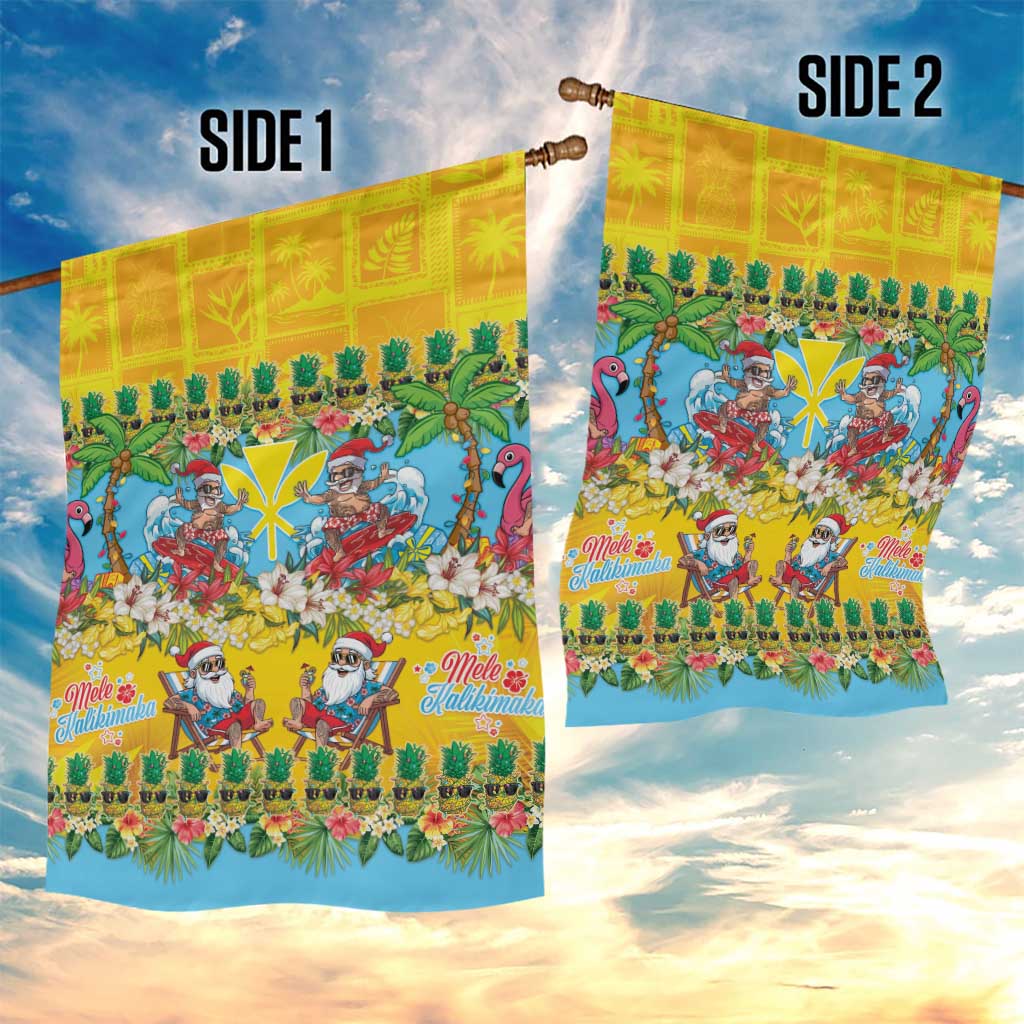 Hawaii Christmas Garden Flag Mele Kalikimaka Tropical Vibes - Polynesian Pride