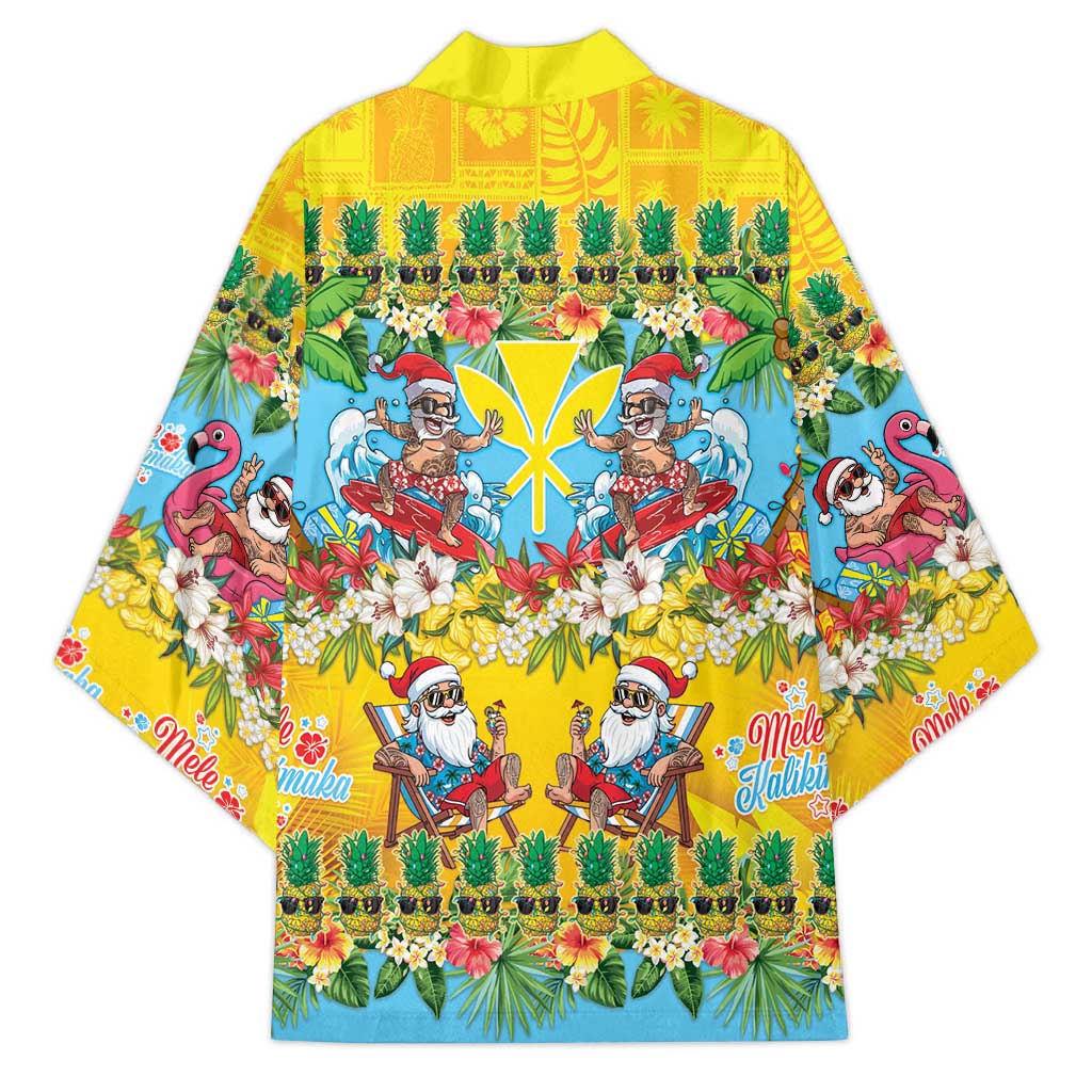 Hawaii Christmas Kimono Mele Kalikimaka Tropical Vibes - Polynesian Pride