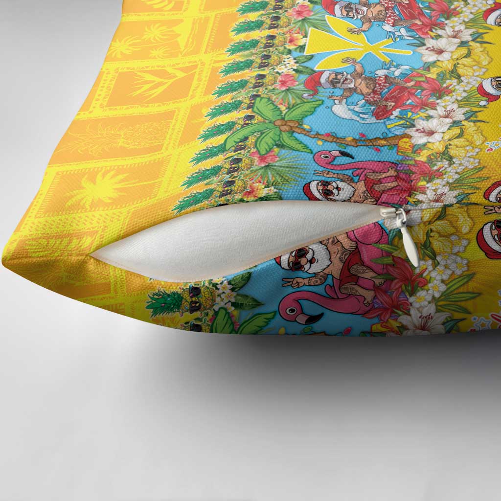 Hawaii Christmas Pillow Cover Mele Kalikimaka Tropical Vibes - Polynesian Pride