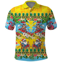 Hawaii Christmas Polo Shirt Mele Kalikimaka Tropical Vibes - Polynesian Pride
