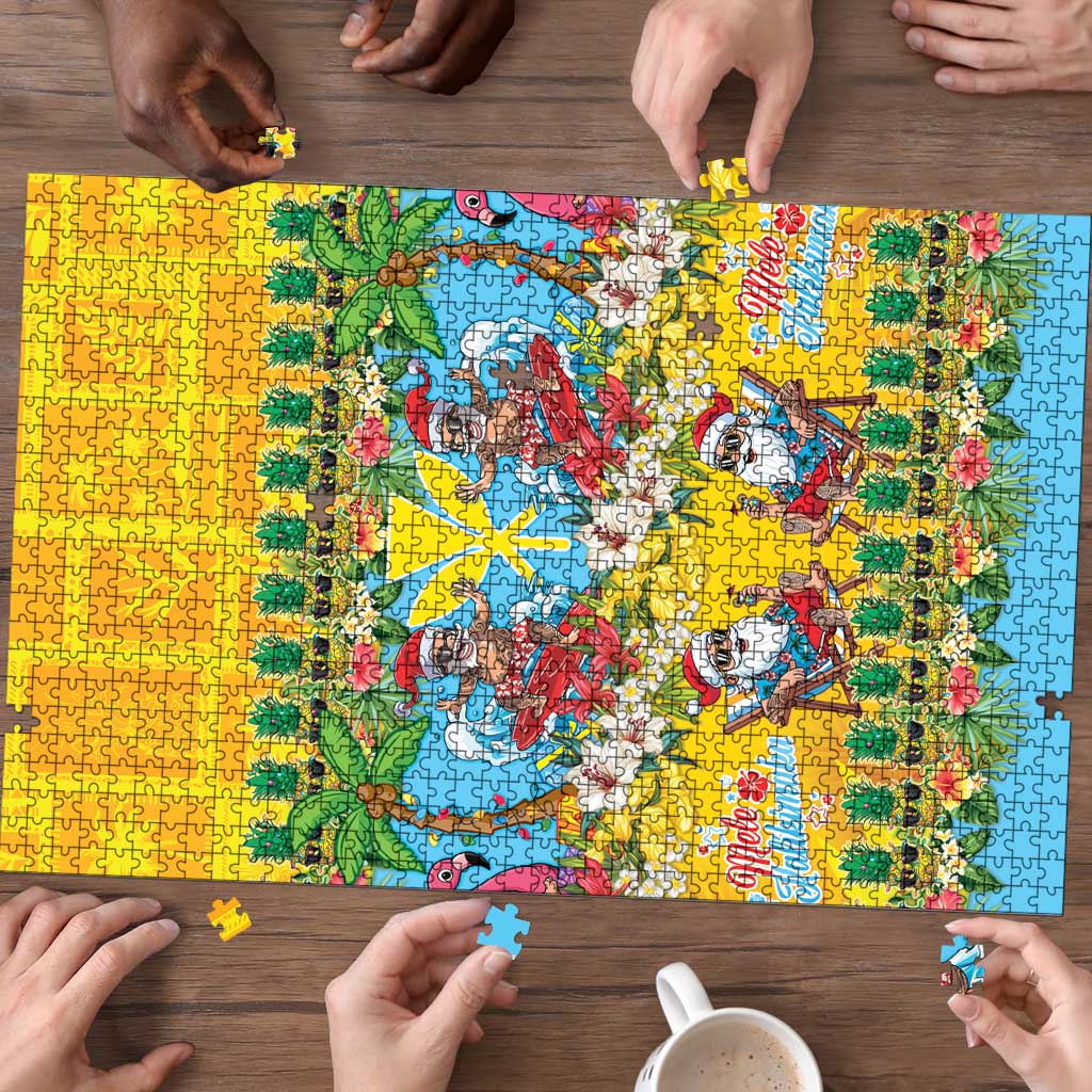 Hawaii Christmas Puzzle Mele Kalikimaka Tropical Vibes - Polynesian Pride