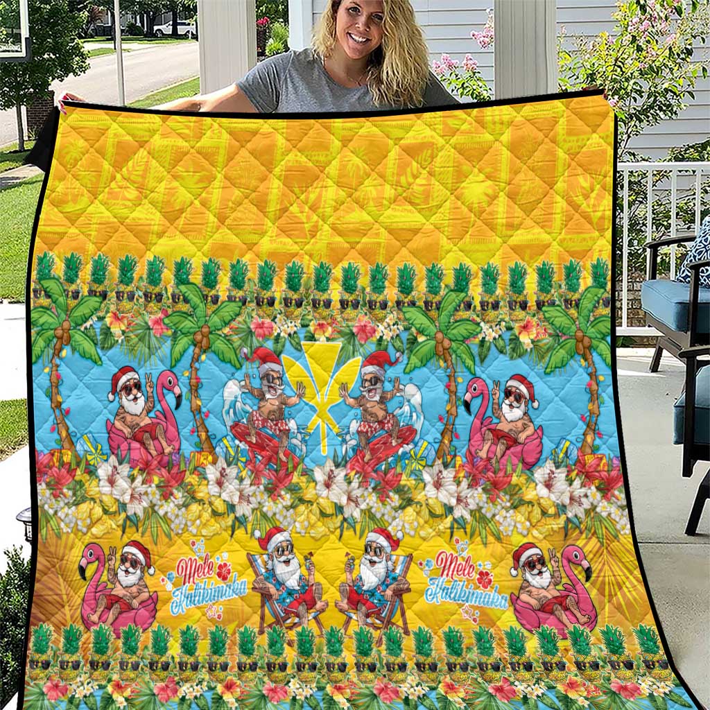 Hawaii Christmas Quilt Mele Kalikimaka Tropical Vibes - Polynesian Pride