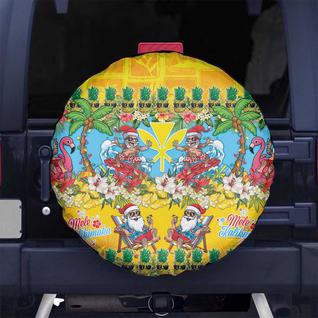 Hawaii Christmas Spare Tire Cover Mele Kalikimaka Tropical Vibes - Polynesian Pride