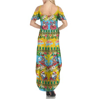 Hawaii Christmas Summer Maxi Dress Mele Kalikimaka Tropical Vibes - Polynesian Pride