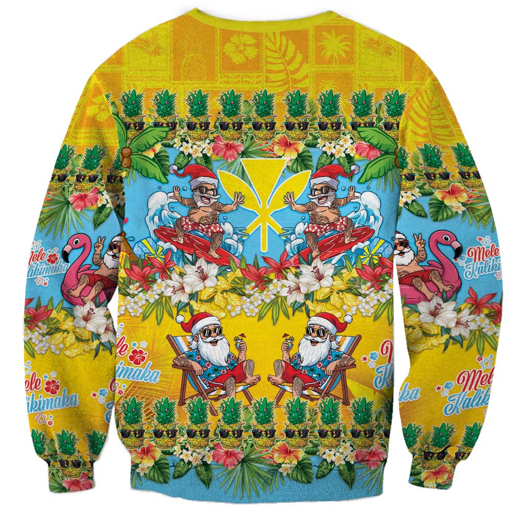 Hawaii Christmas Sweatshirt Mele Kalikimaka Tropical Vibes - Polynesian Pride