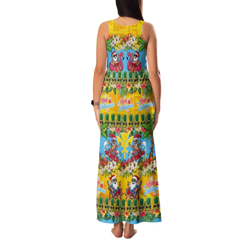 Hawaii Christmas Tank Maxi Dress Mele Kalikimaka Tropical Vibes - Polynesian Pride