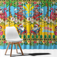 Hawaii Christmas Window Curtain Mele Kalikimaka Tropical Vibes - Polynesian Pride