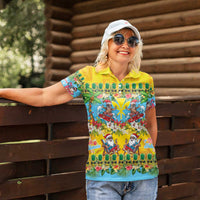 Hawaii Christmas Women Polo Shirt Mele Kalikimaka Tropical Vibes - Polynesian Pride