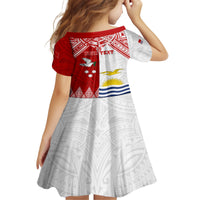 Personalised Tonga And Kiribati Family Matching Off Shoulder Short Dress and Hawaiian Shirt Coat Of Arms Polynesian Pattern LT05 - Polynesian Pride