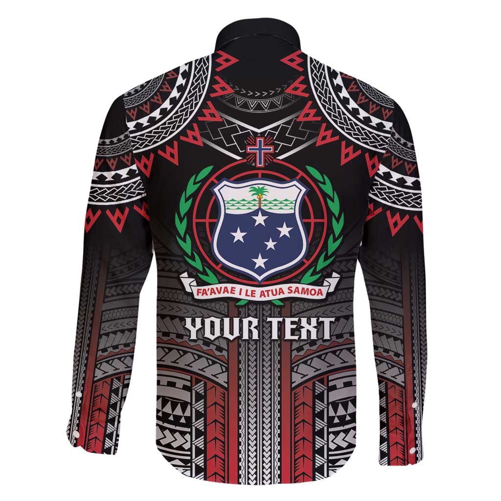 Personalised Samoa Black Saturday Family Matching Mermaid Dress and Hawaiian Shirt Samoan Warrior Tribal Pattern