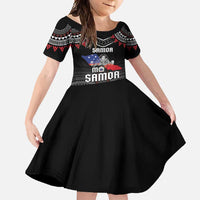 Personalised Samoa Black Saturday Family Matching Tank Maxi Dress and Hawaiian Shirt Samoan Warrior Tribal Pattern