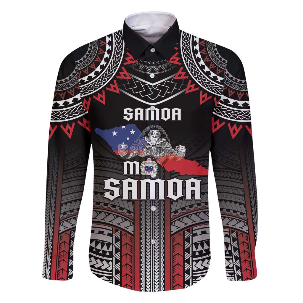 Personalised Samoa Black Saturday Family Matching Tank Maxi Dress and Hawaiian Shirt Samoan Warrior Tribal Pattern