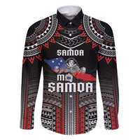 Personalised Samoa Black Saturday Family Matching Tank Maxi Dress and Hawaiian Shirt Samoan Warrior Tribal Pattern