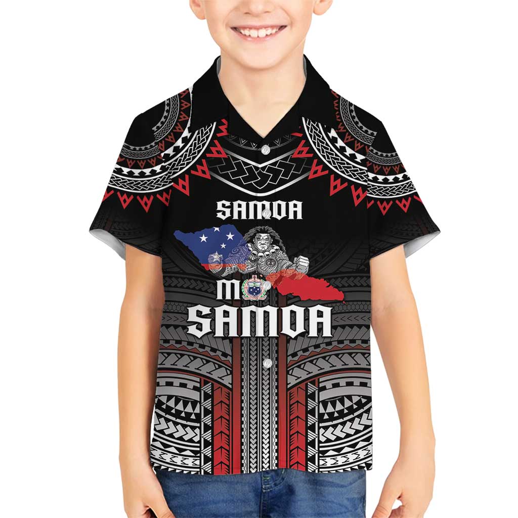 Personalised Samoa Black Saturday Family Matching Tank Maxi Dress and Hawaiian Shirt Samoan Warrior Tribal Pattern