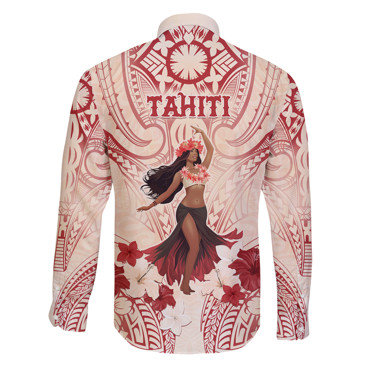 Tahiti Women's Day Family Matching Off Shoulder Long Sleeve Dress and Hawaiian Shirt With Polynesian Pattern LT05 - Polynesian Pride
